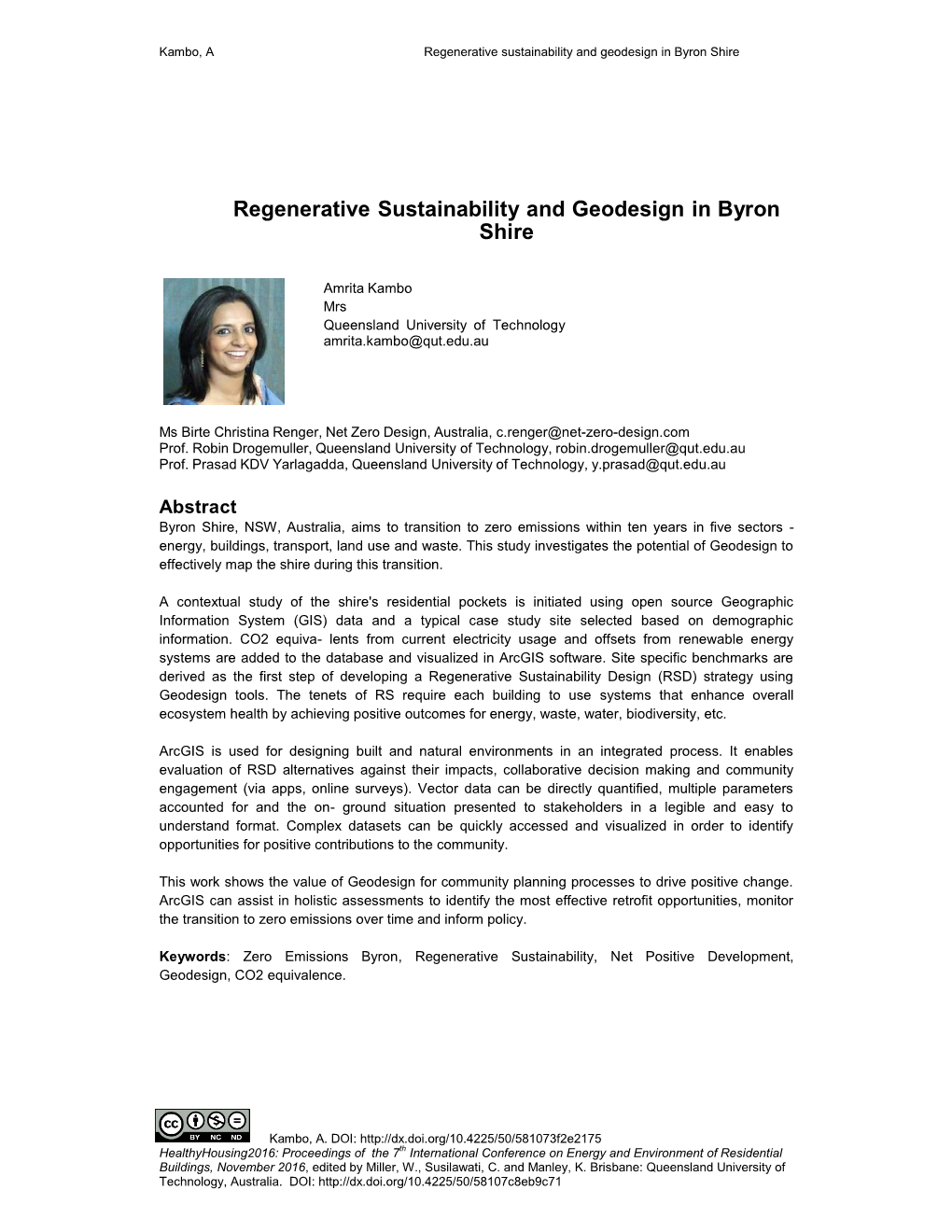 Regenerative Sustainability and Geodesign in Byron Shire