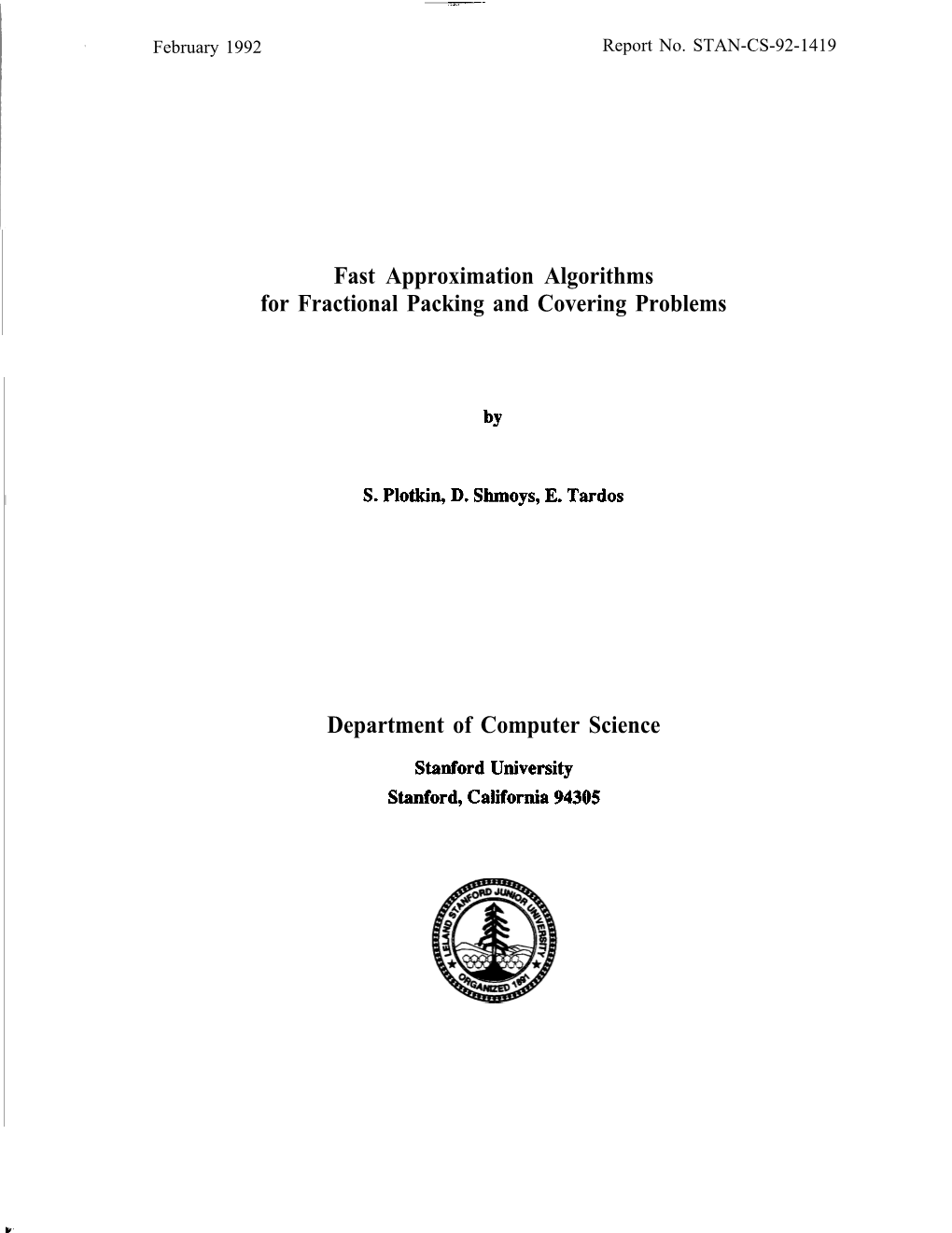 Fast Approximation Algorithms for Fractional Packing and Covering Problems