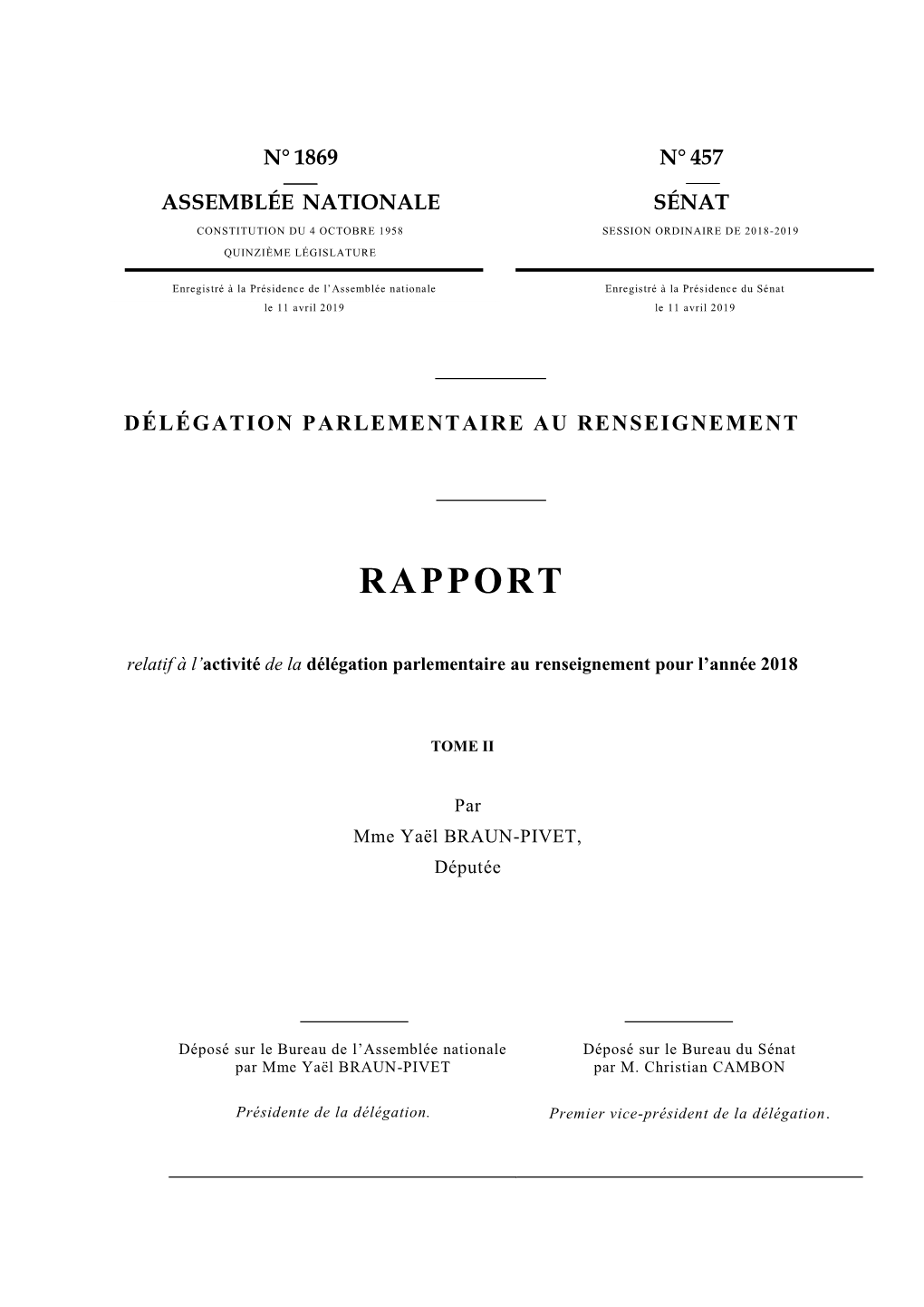 Consulter Le Tome 2 Du Rapport