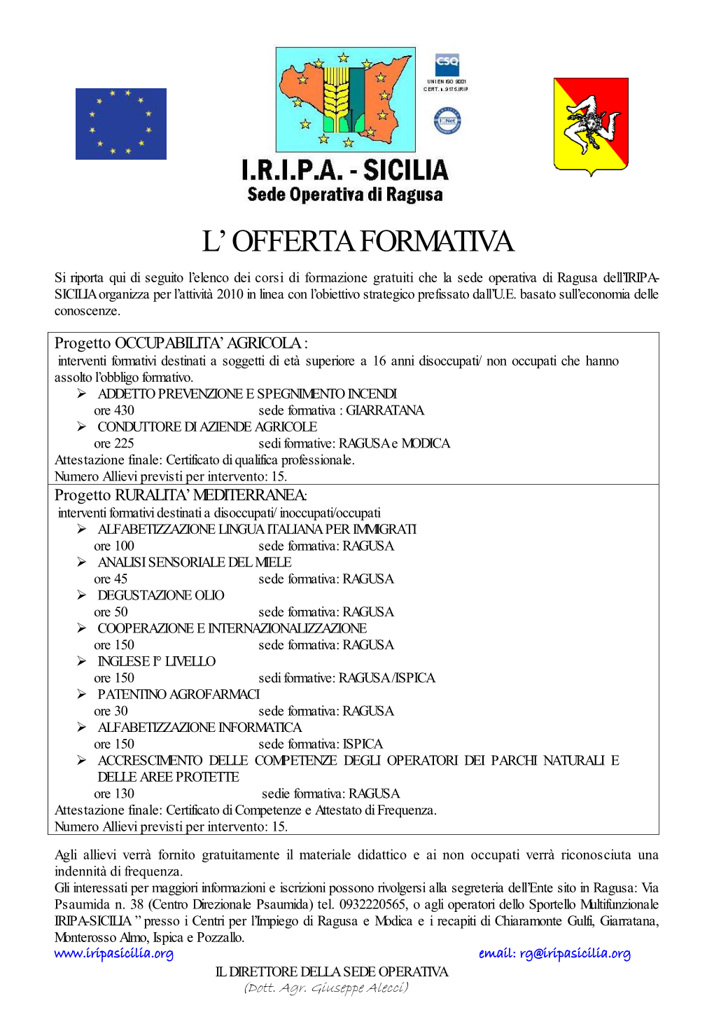 L' Offerta Formativa