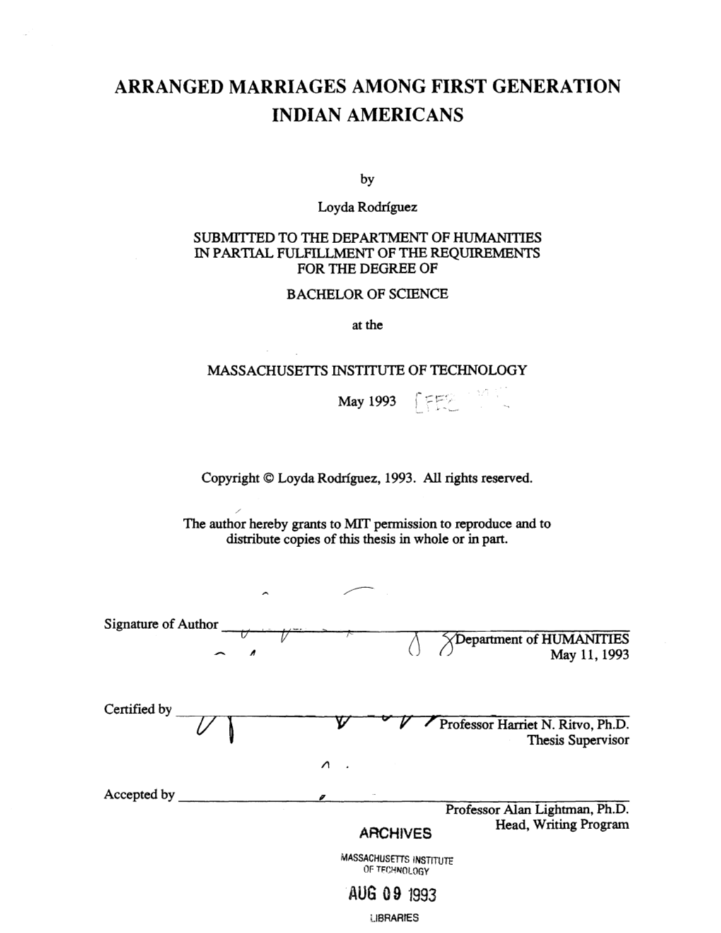 Arranged Marriages Among First Generation Indian Americans