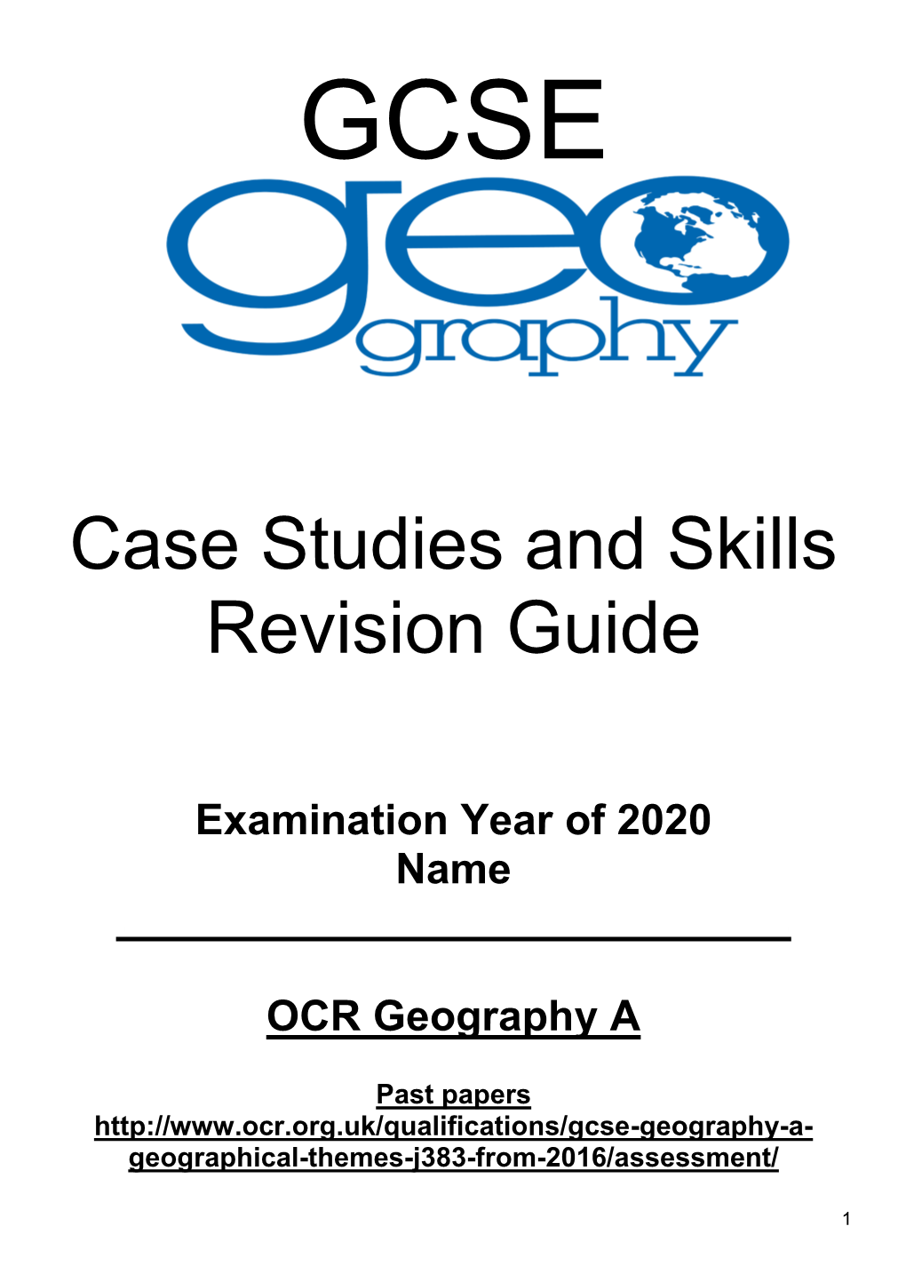 Geography Revision