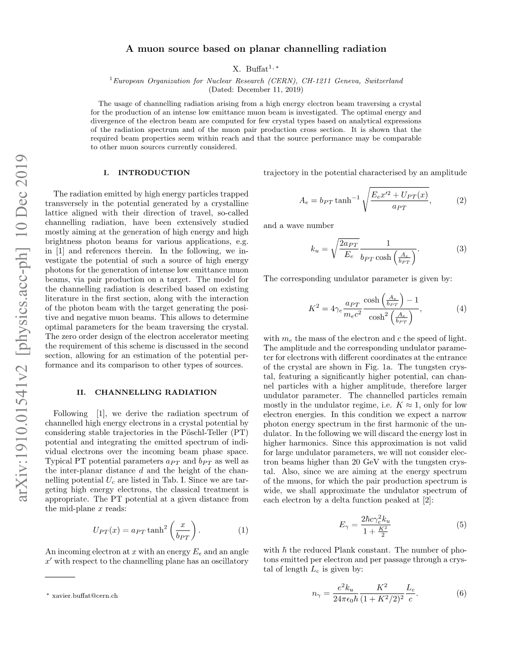 Arxiv:1910.01541V2 [Physics.Acc-Ph] 10 Dec 2019 Appropriate