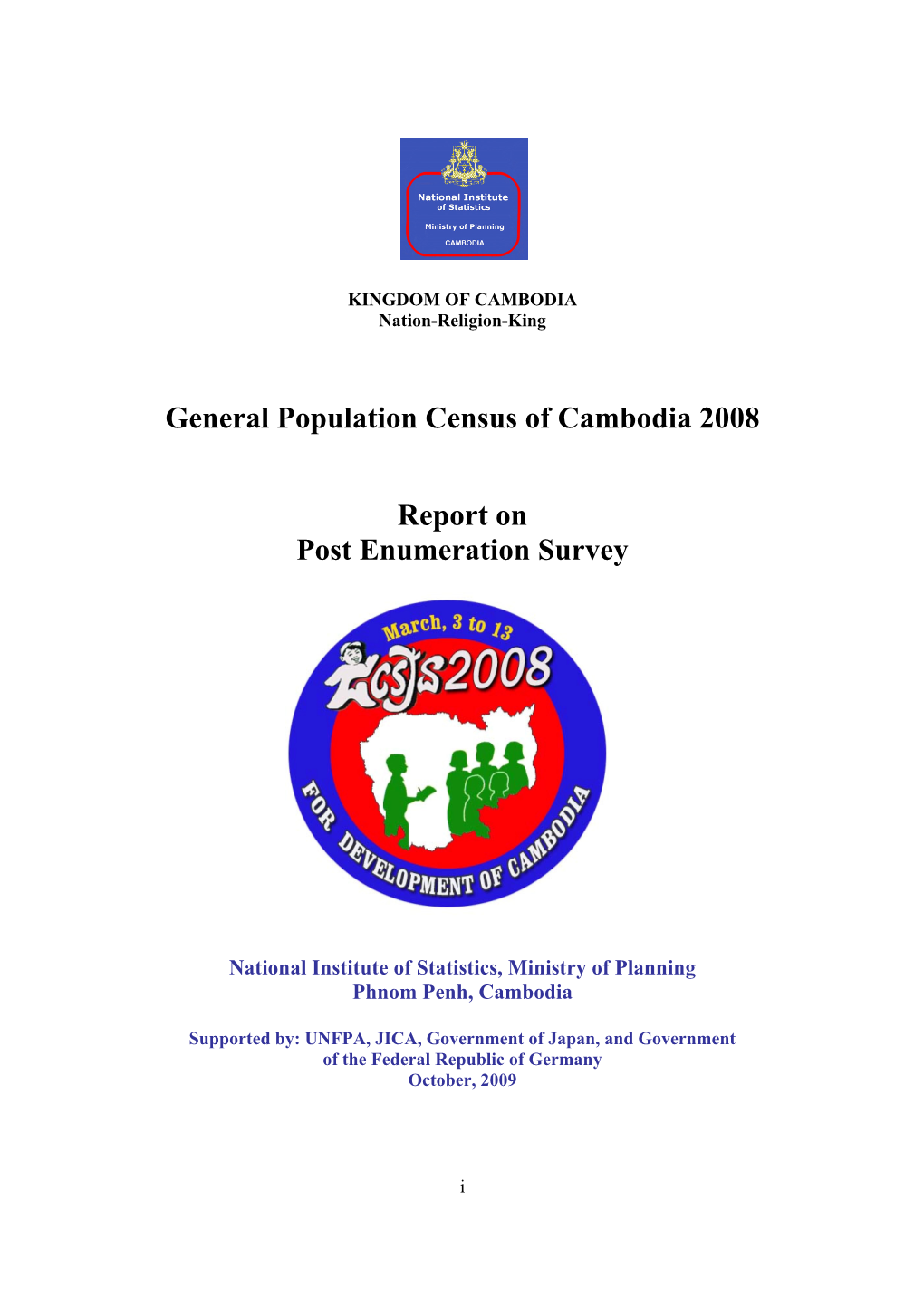 General Population Census of Cambodia 2008 Report on Post