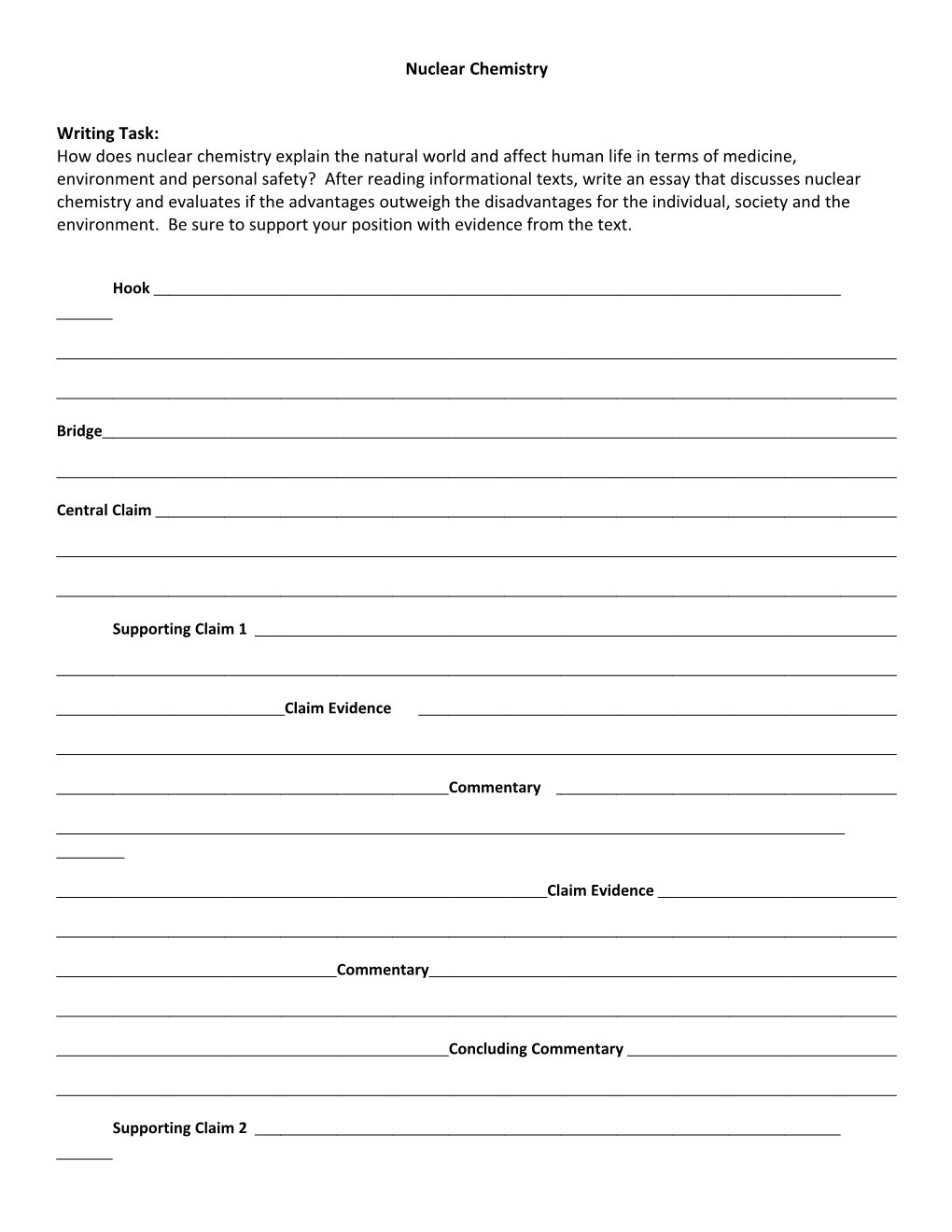 Nuclear Chemistry