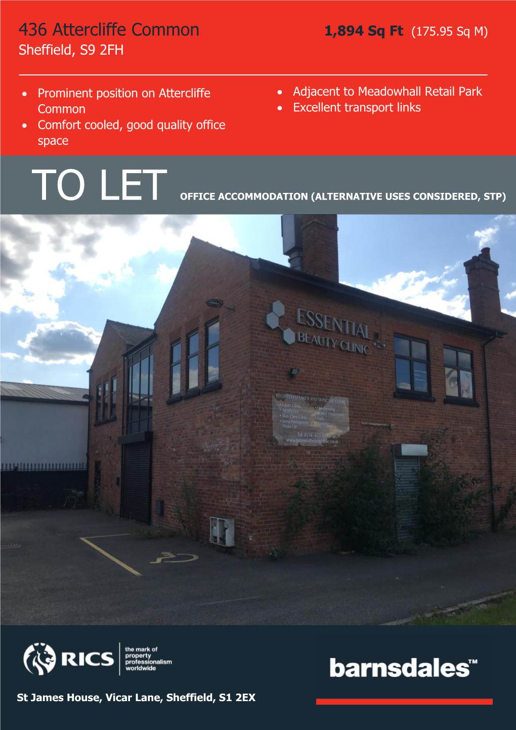 436 Attercliffe Common 1,894 Sq Ft (175.95 Sq M) Sheffield, S9 2FH