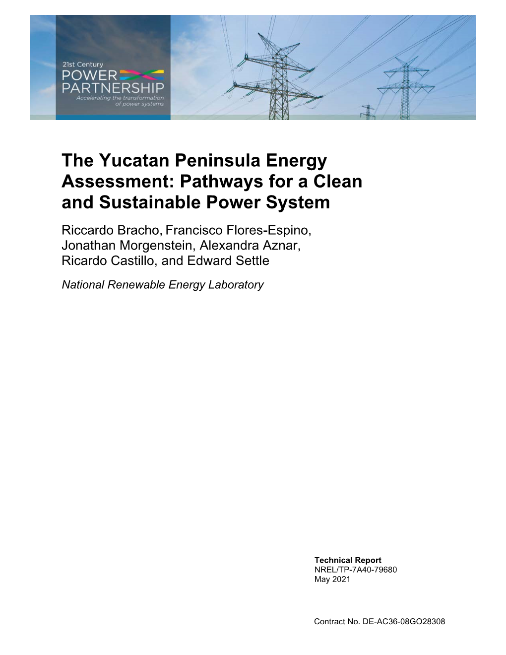 The Yucatan Peninsula Energy Assessment: Pathways for a Clean