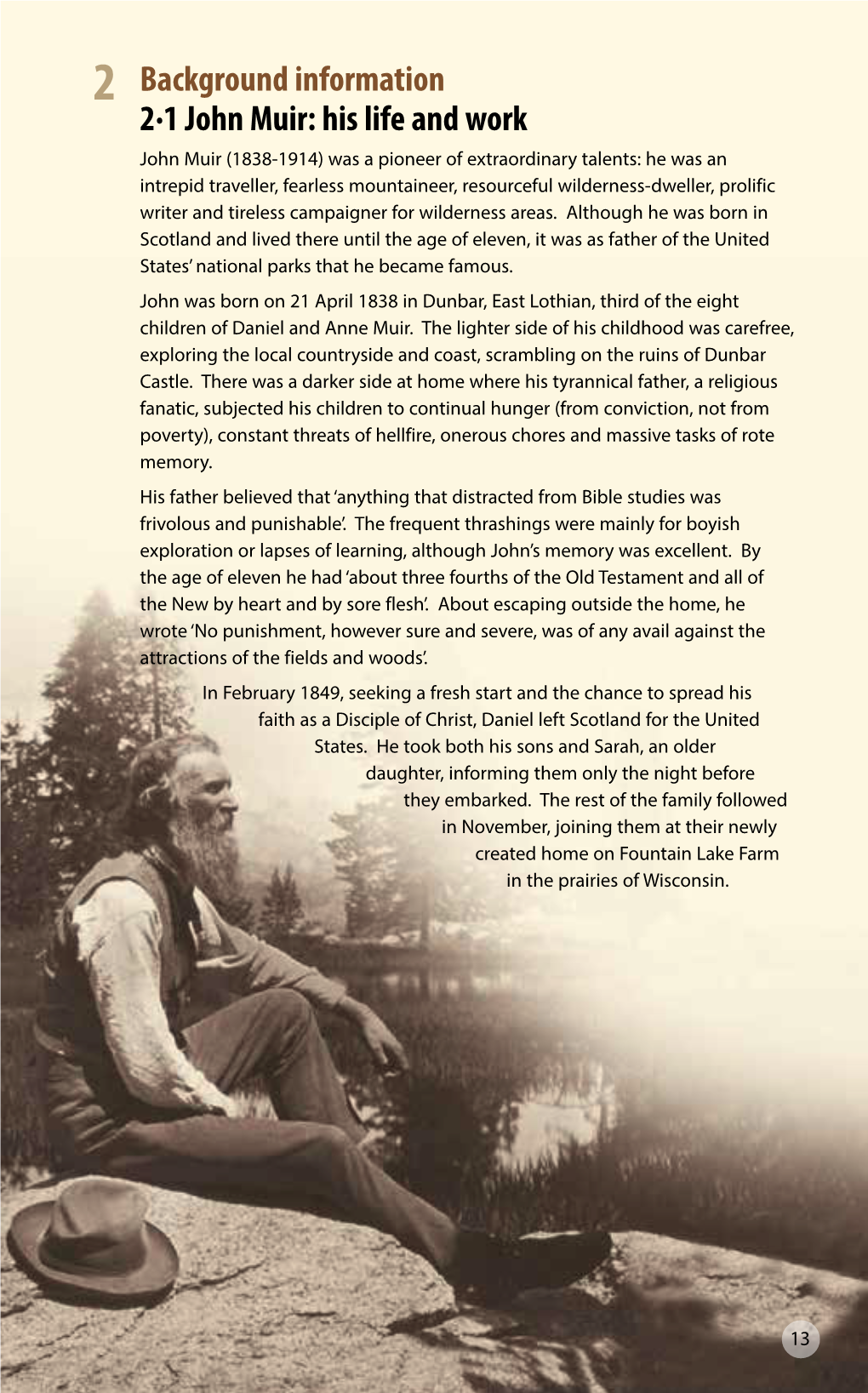 Background Information 2.1 John Muir: His Life and Work