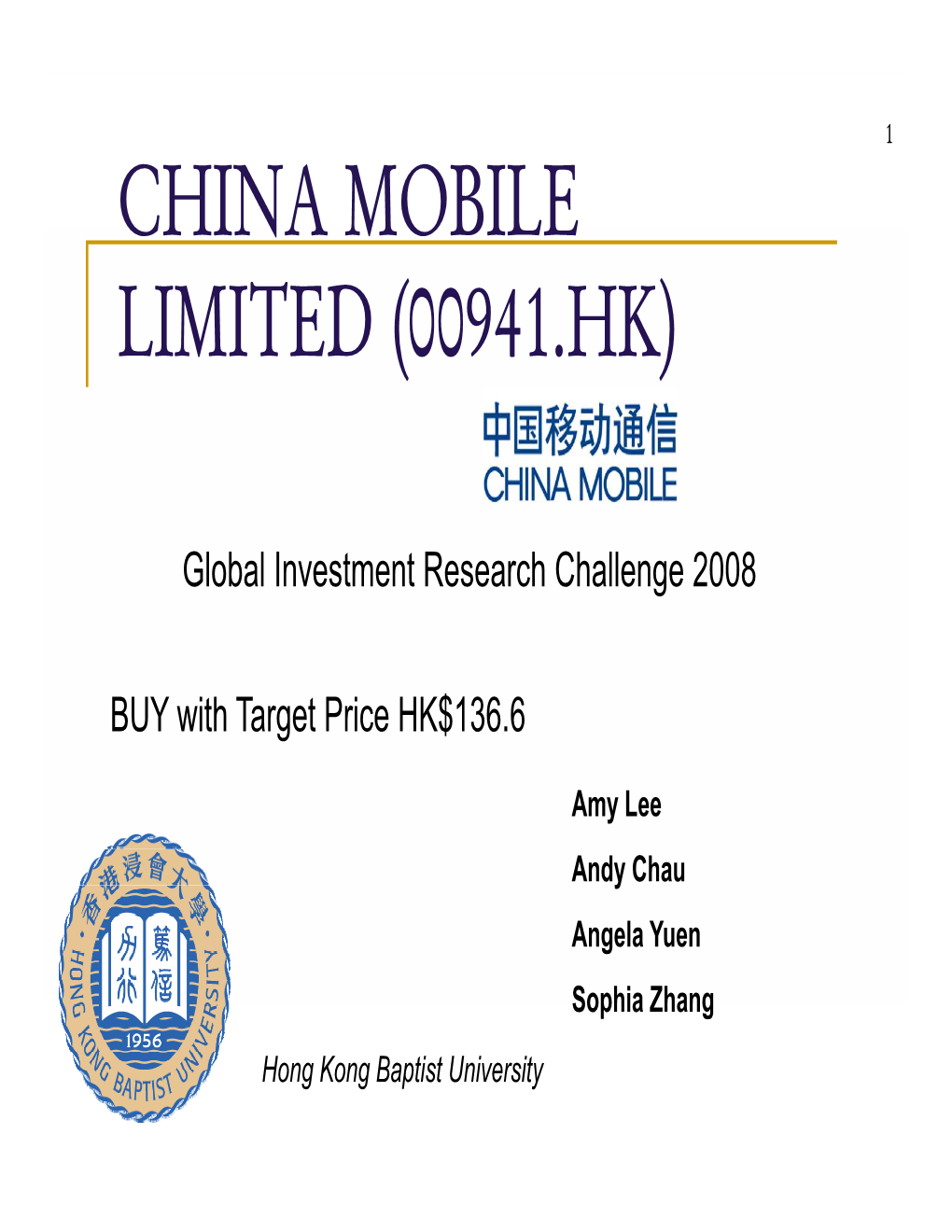 China Mobile Limited (00941.Hk)