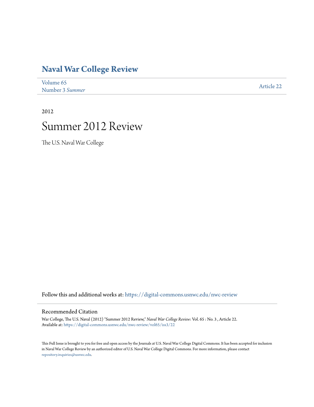 Summer 2012 Review the .SU