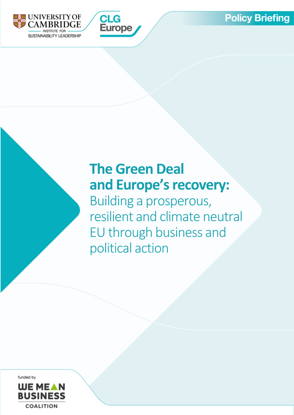The Green Deal and Europe's Recovery