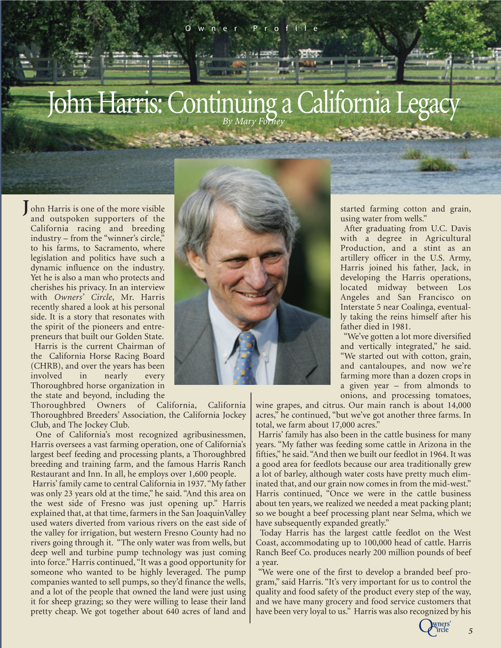 John Harris:Continuing a California Legacy