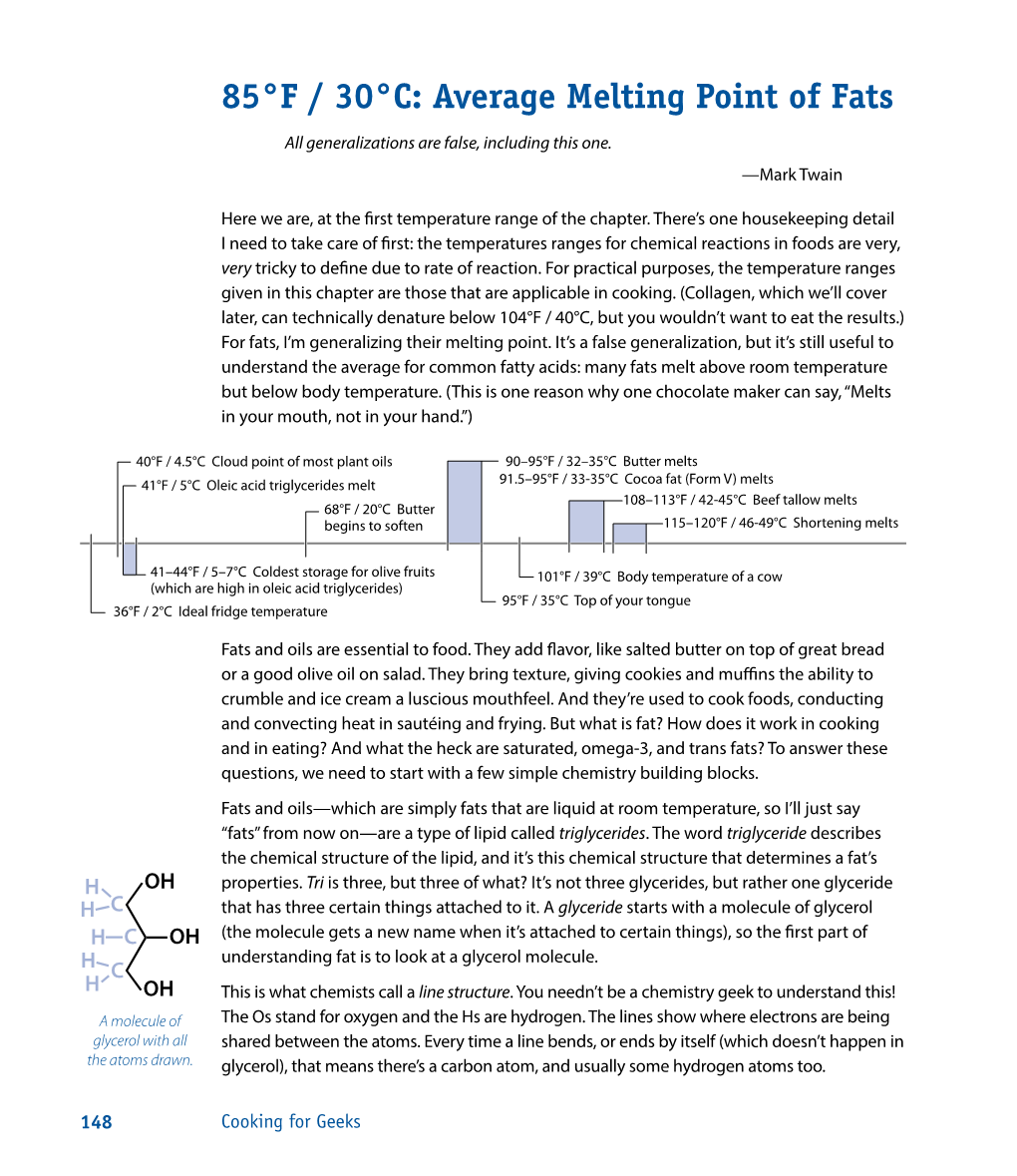 Fats, Their Temperature Properites