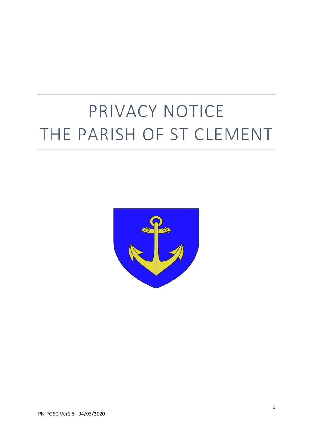 Privacy Notice the Parish of St Clement