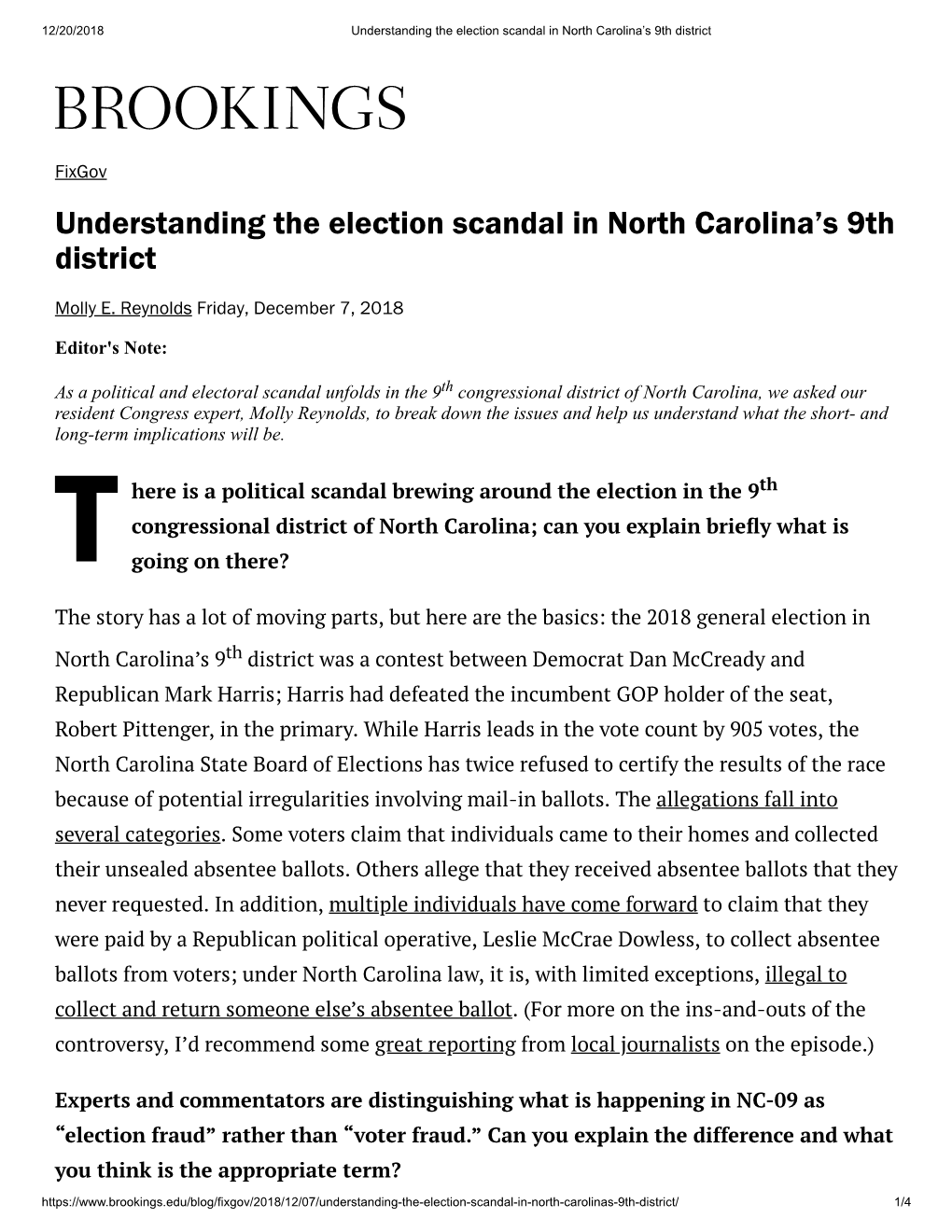 Understanding the Election Scandal in North Carolina's 9Th District