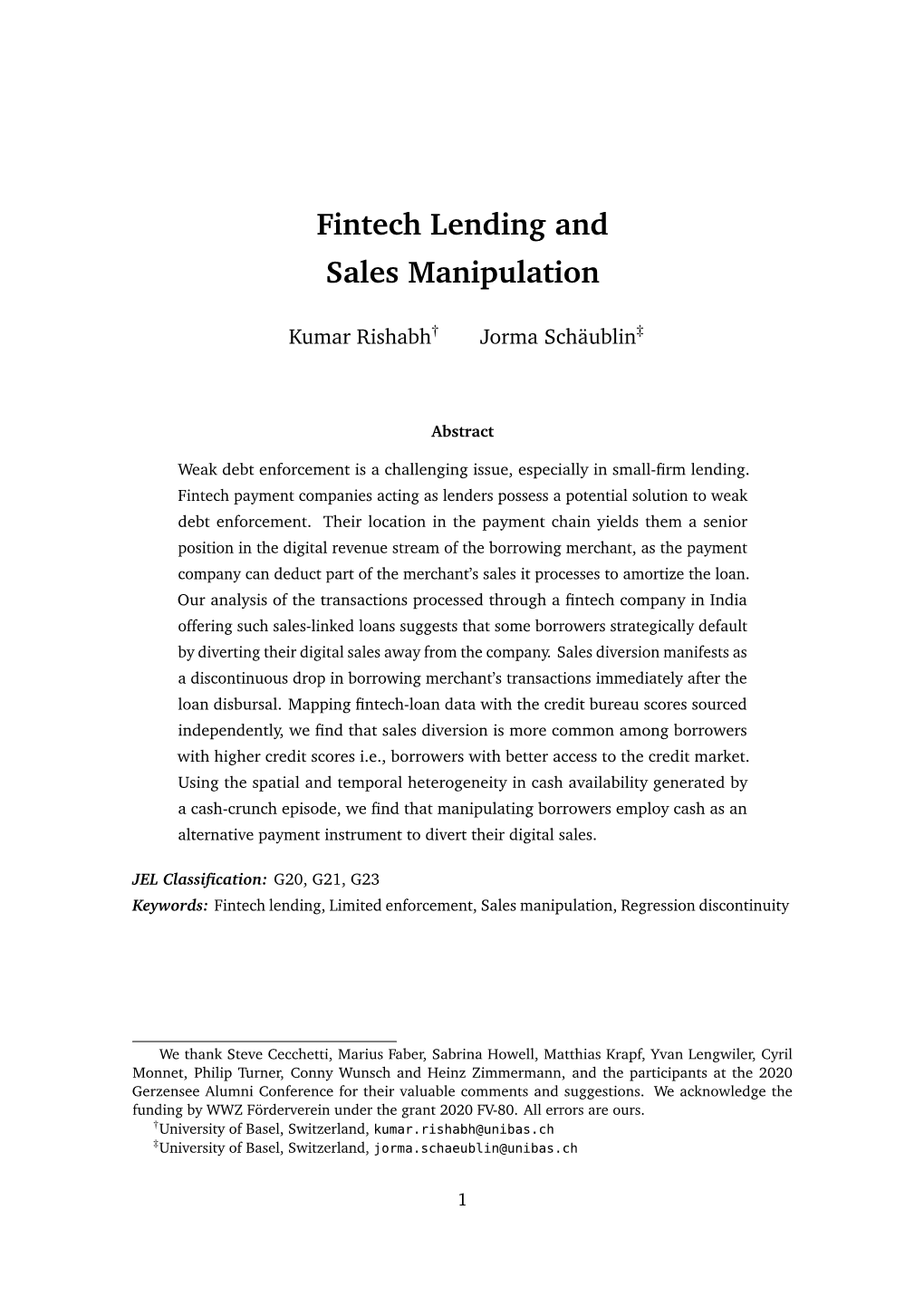 Fintech Lending and Sales Manipulation