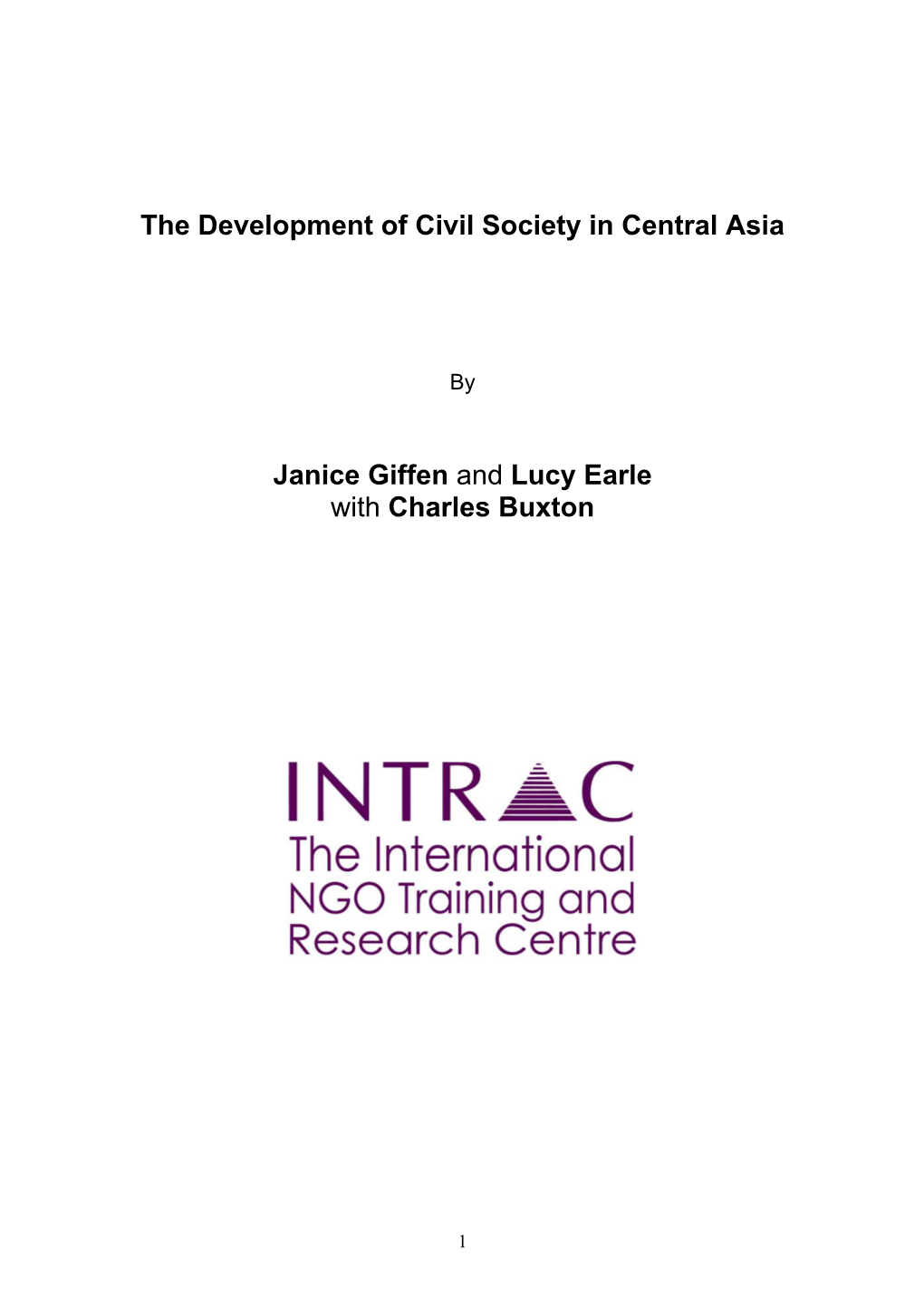 The Development of Civil Society in Central Asia