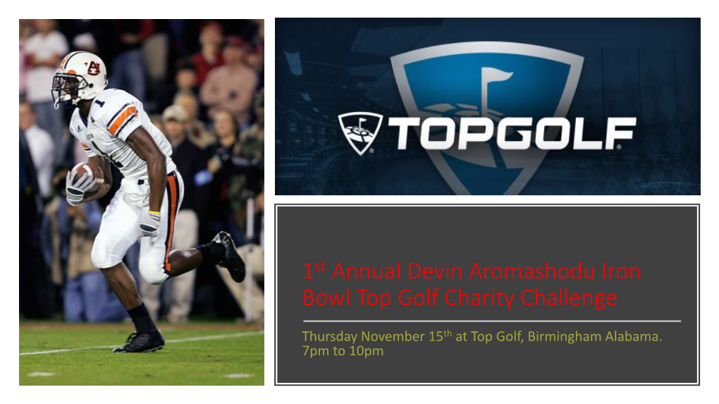 Devin Aromashodu's Iron Bowl Top Golf Charity Challenge