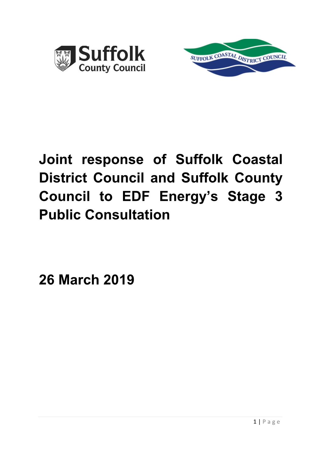 Joint Council Response to the Sizewell C Stage 3 Consultation