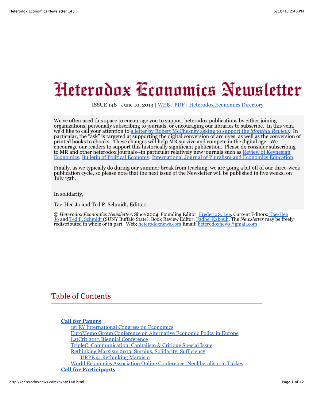 Heterodox Economics Newsletter 148 6/10/13 2:46 PM