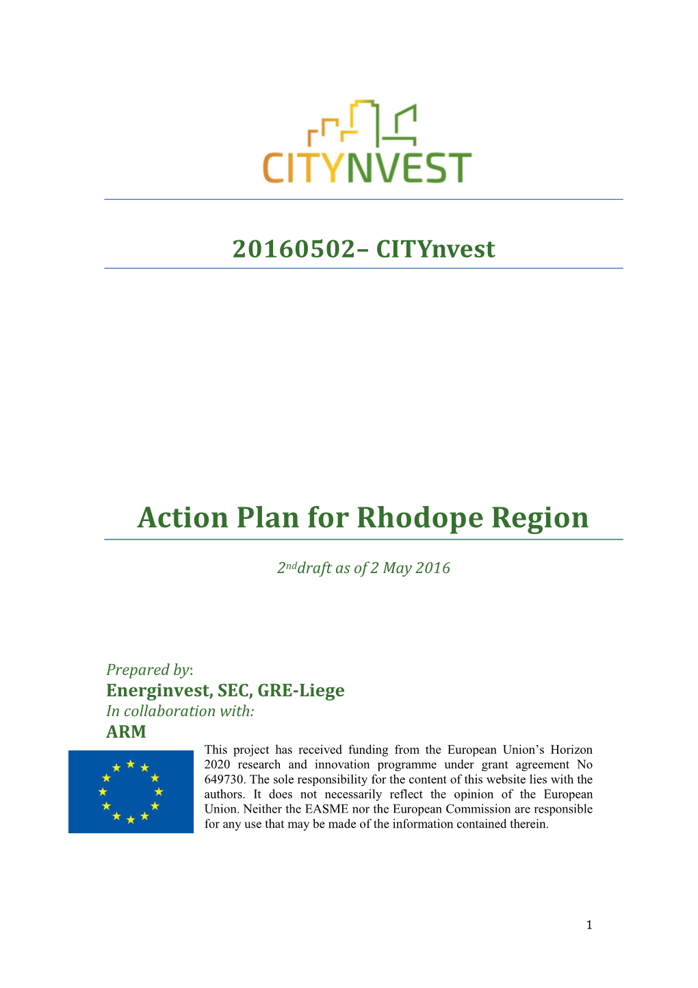 Action Plan for Rhodope Region