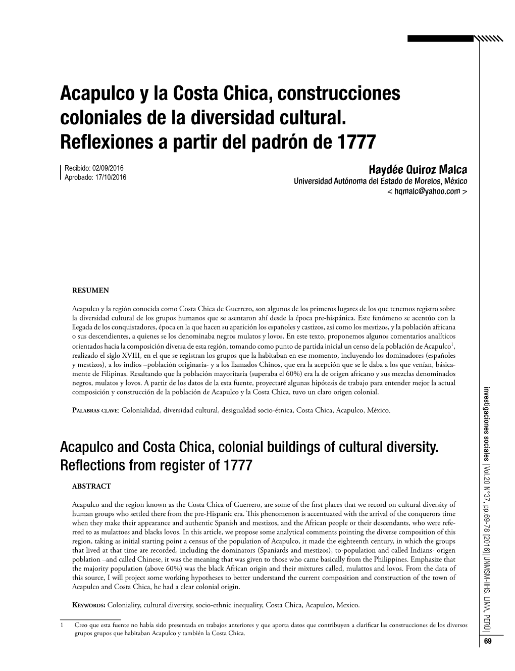 Acapulco Y La Costa Chica, Construcciones Coloniales De La Diversidad Cultural