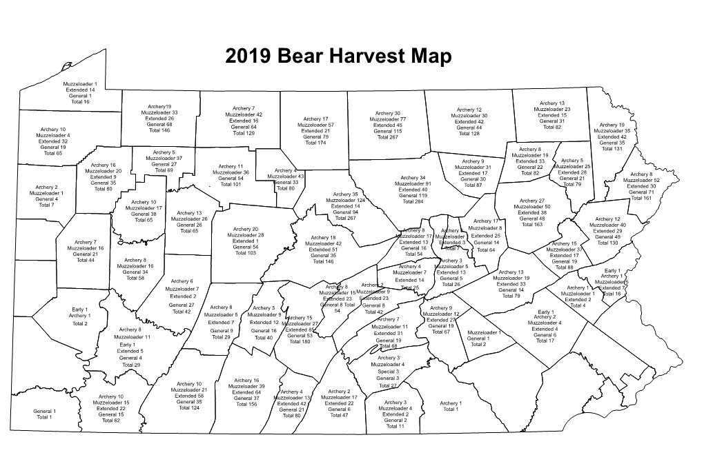 Bear Harvest Map 2019