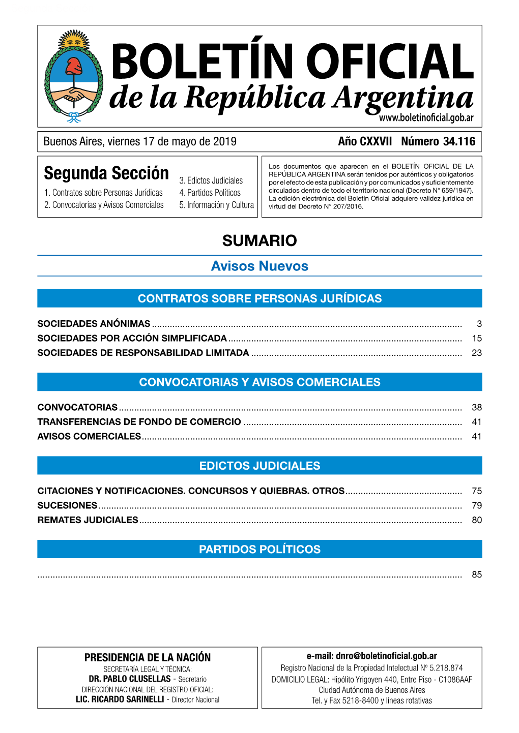 Segunda Sección