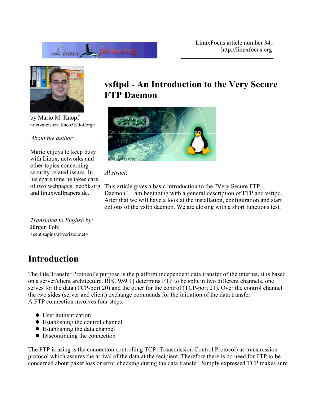 Vsftpd - an Introduction to the Very Secure FTP Daemon