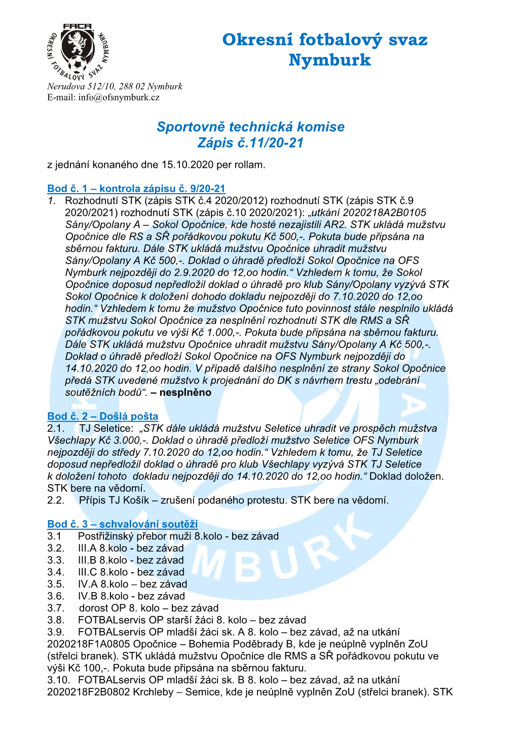 Stk Č.11 2020-2021