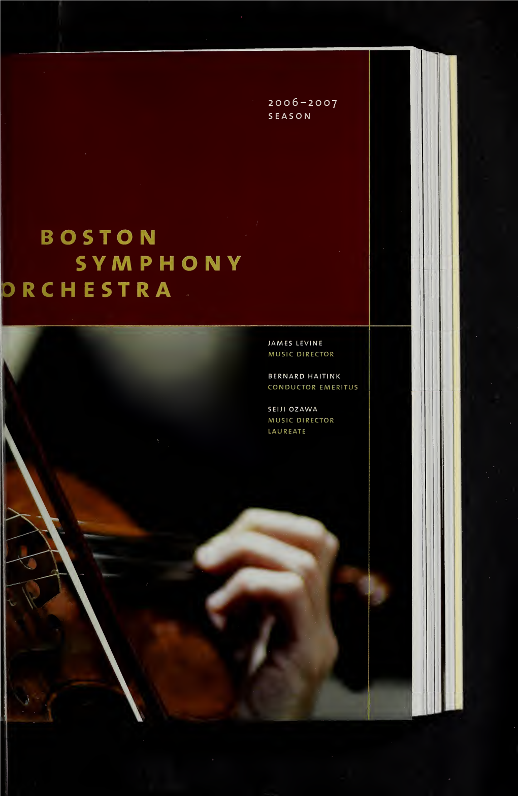 Boston Symphony Orchestra Concert Programs, Season 126, 2006-2007