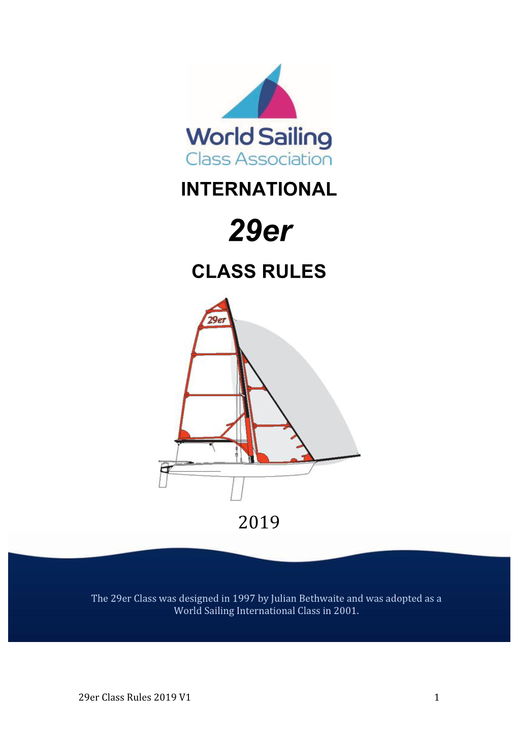 29Er Class Rules 2019 V1 1