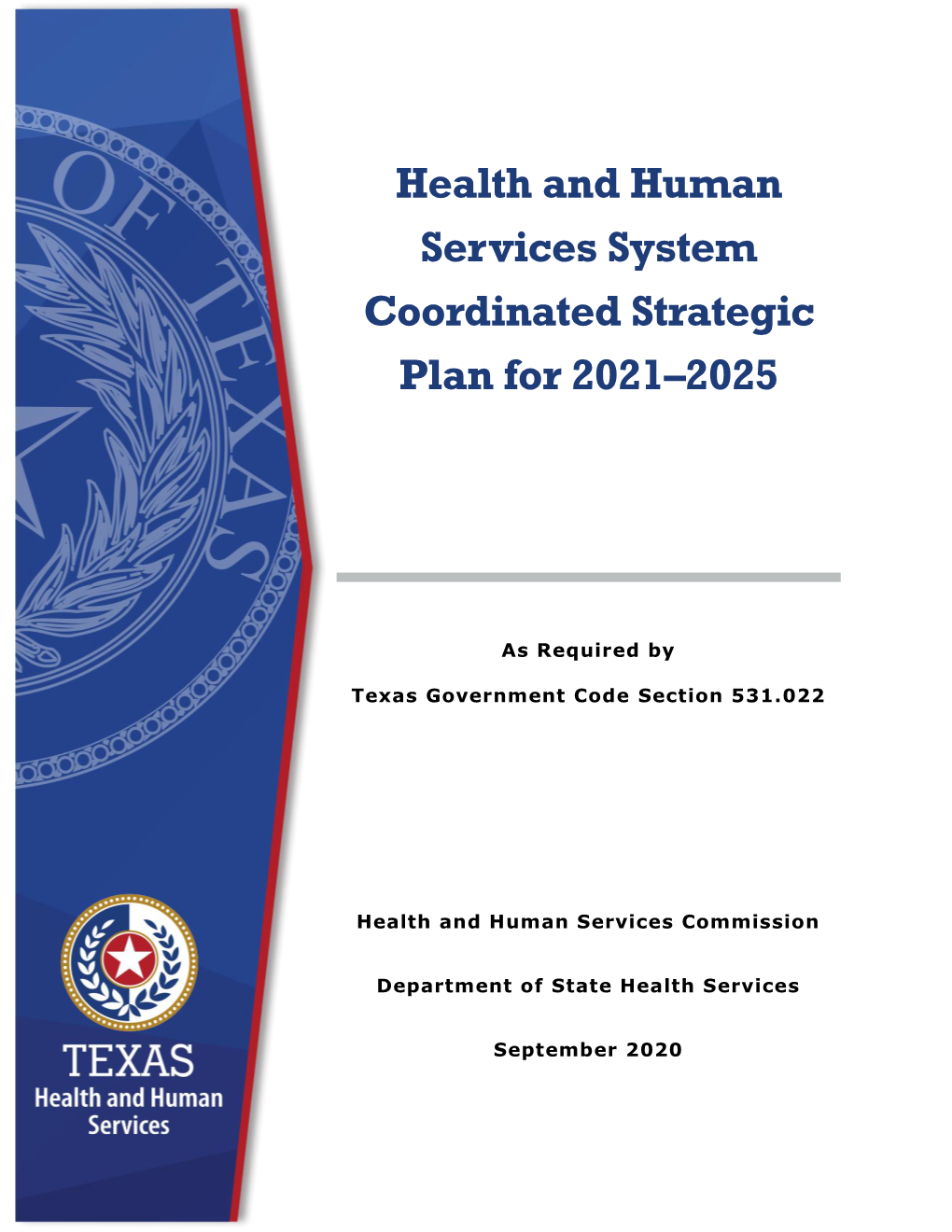 HHS System Coordinated Strategic Plan for 2021-2025