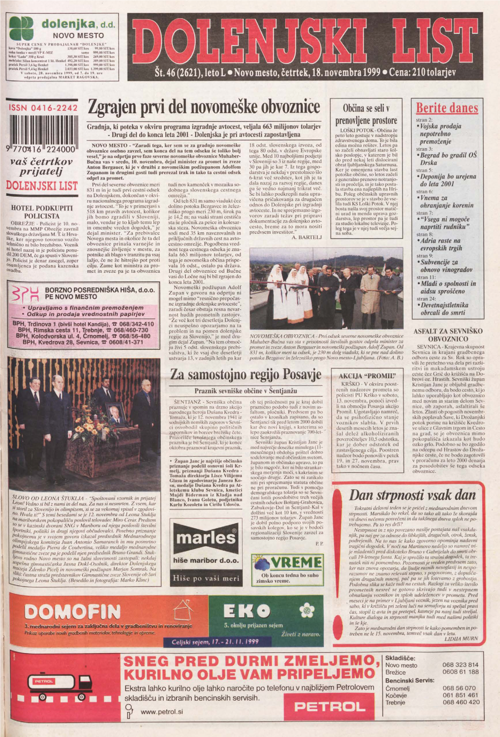 18. November 1999 (Št. 2621)