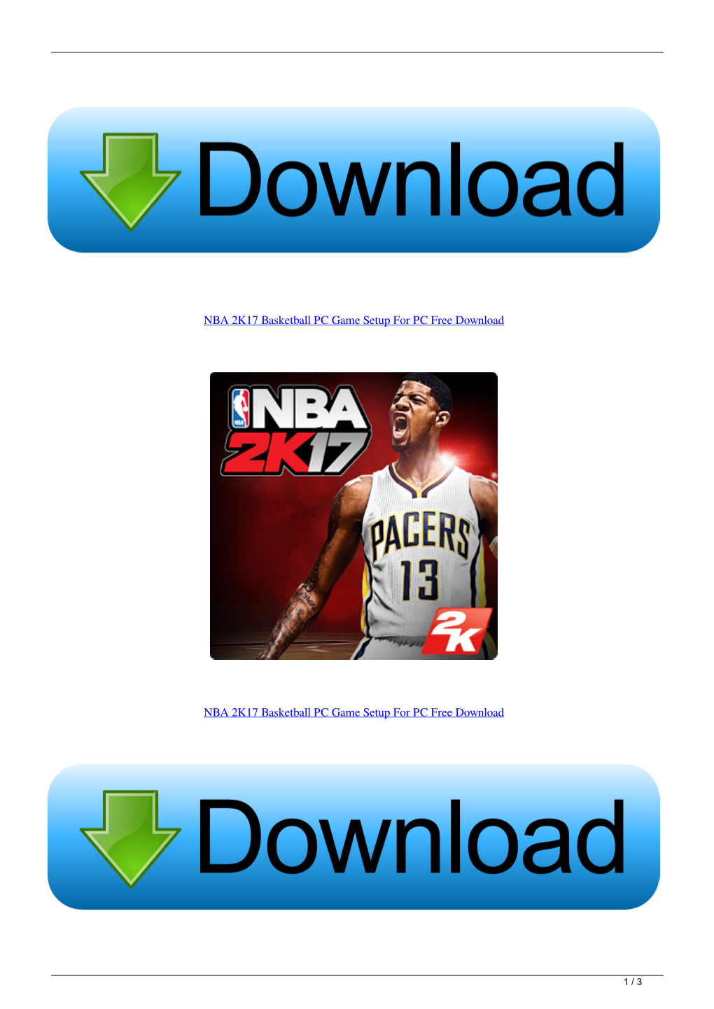 NBA 2K17 Basketball PC Game Setup for PC Free Download