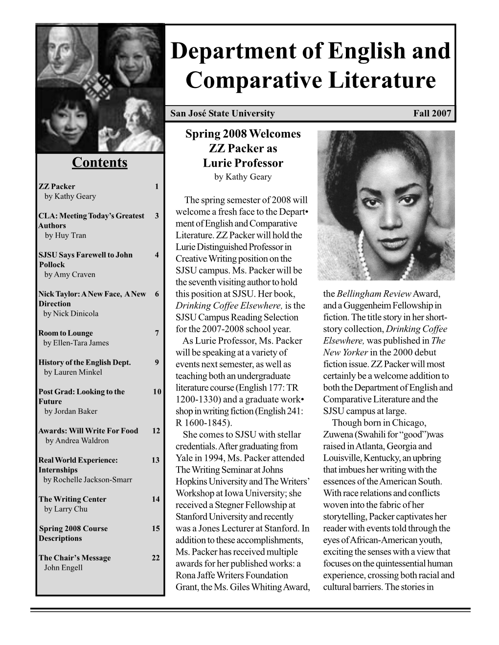 Undergraduate Newsletter, Fall 2007, English