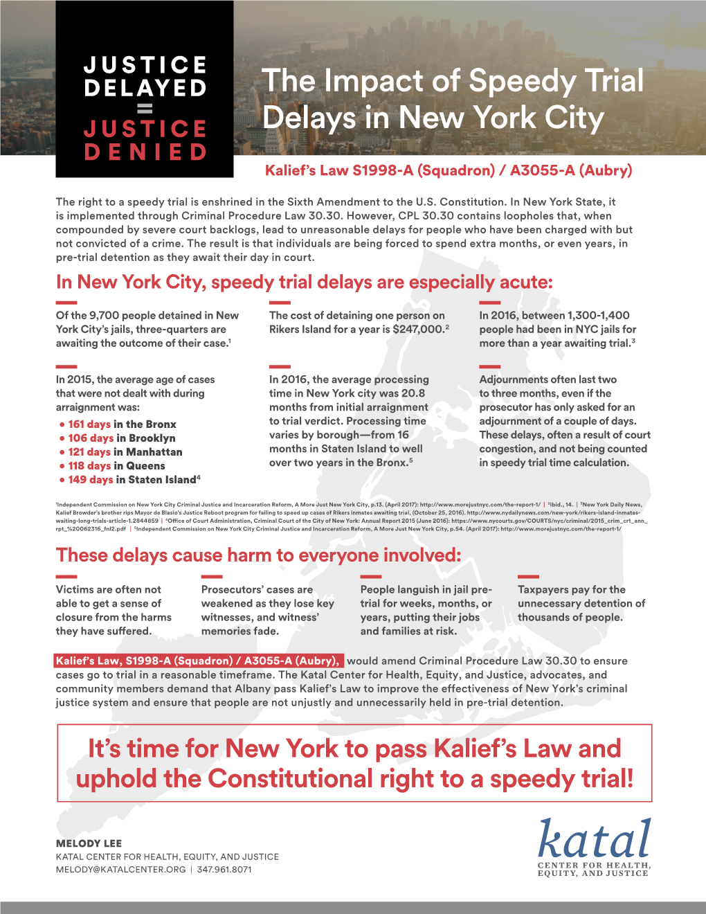 The Impact of Speedy Trial Delays in New York City