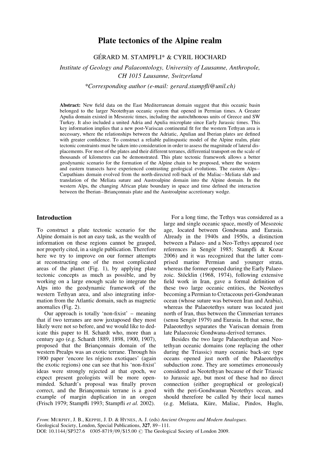 Plate Tectonics of the Alpine Realm