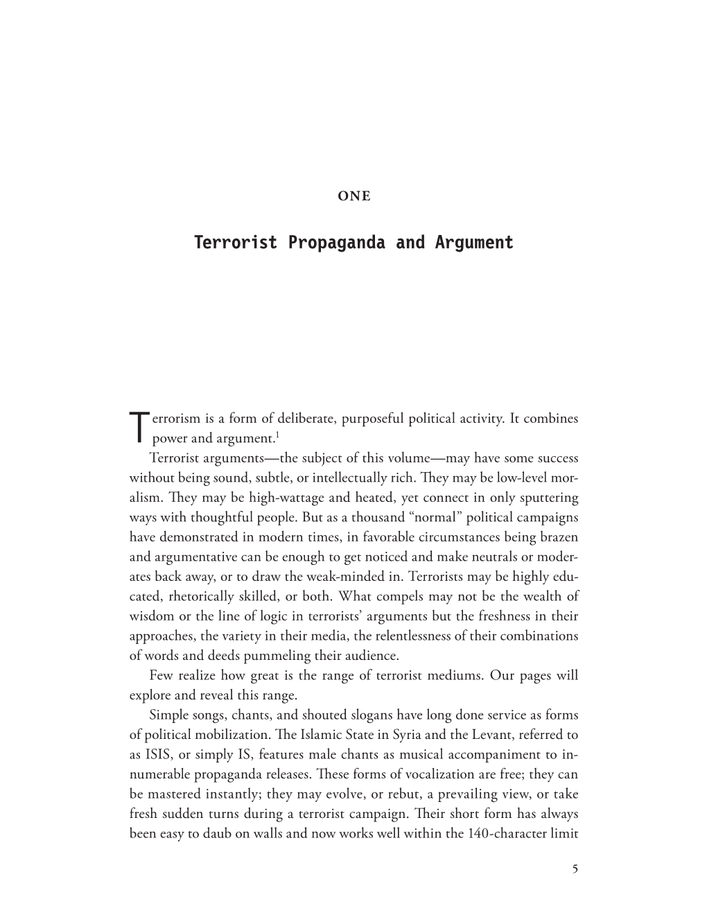 The Terrorist Argument: Modern Advocacy and Propaganda