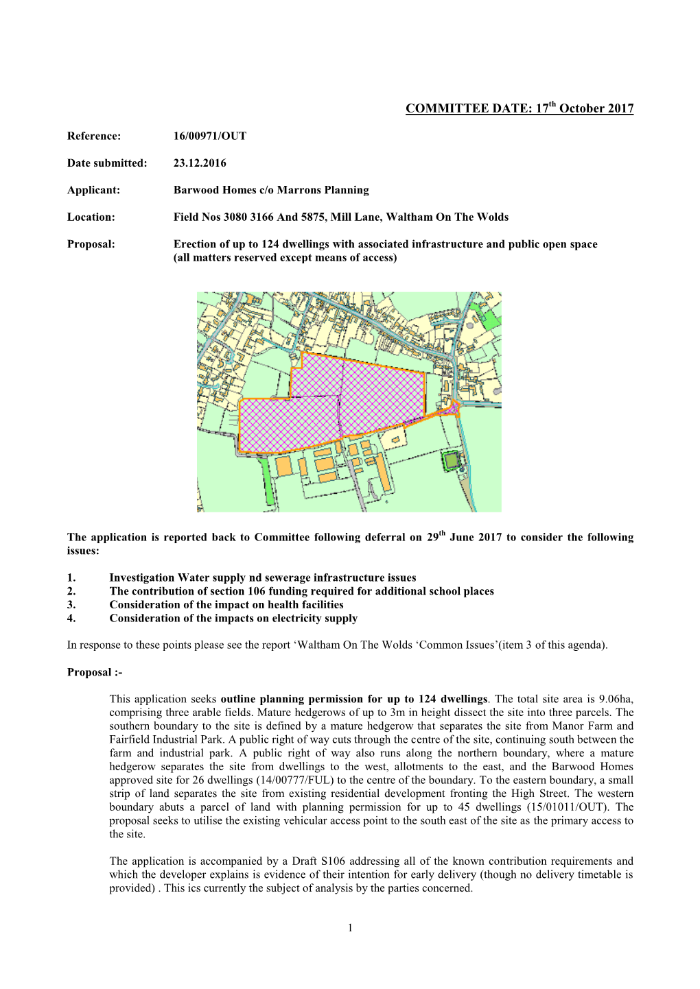 COMMITTEE DATE: 17Th October 2017