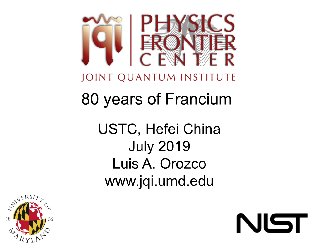 80 Years of Francium