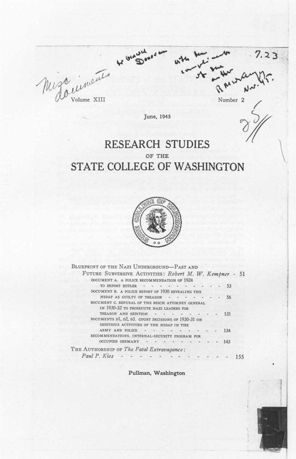 Research Studies State College Of