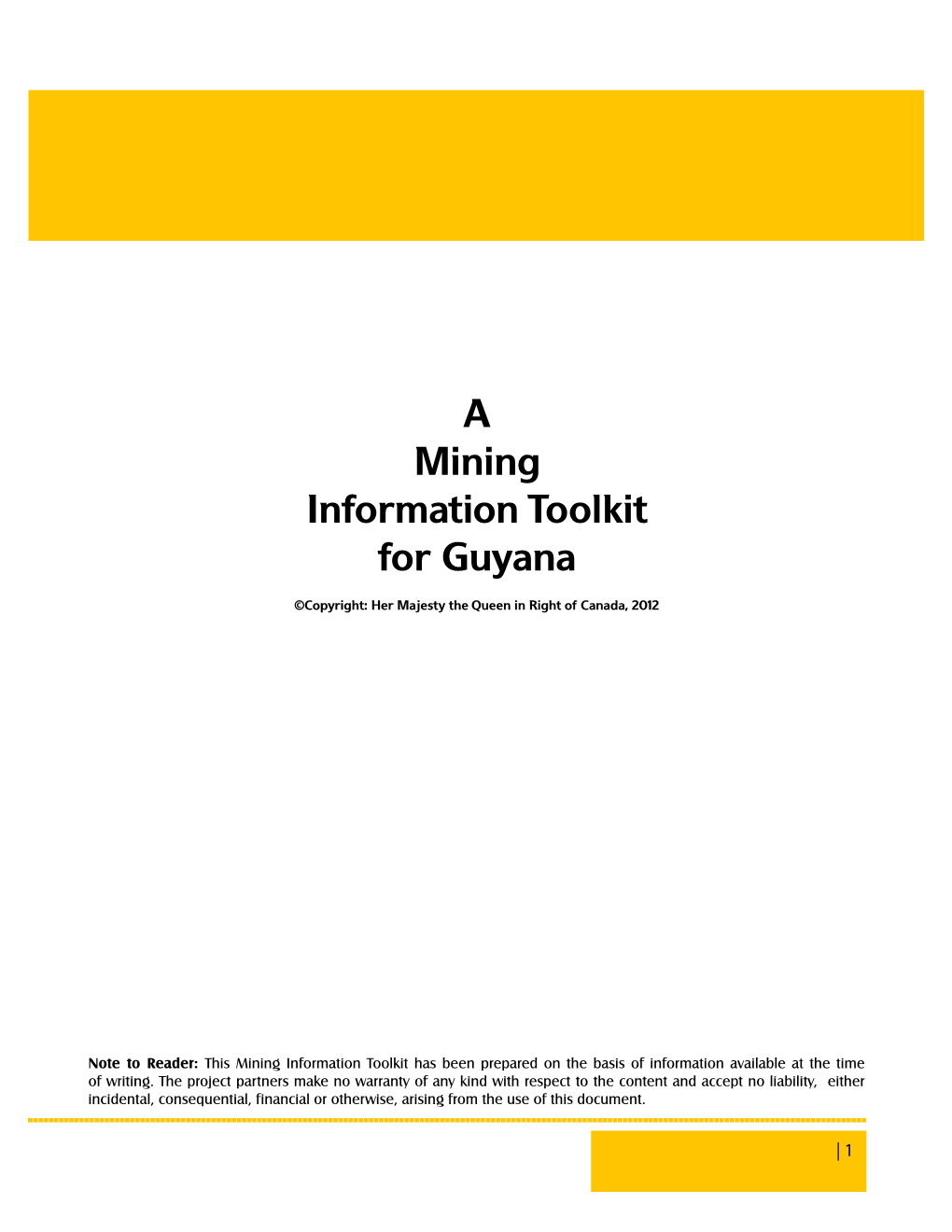 Mining Information Toolkit for Guyana