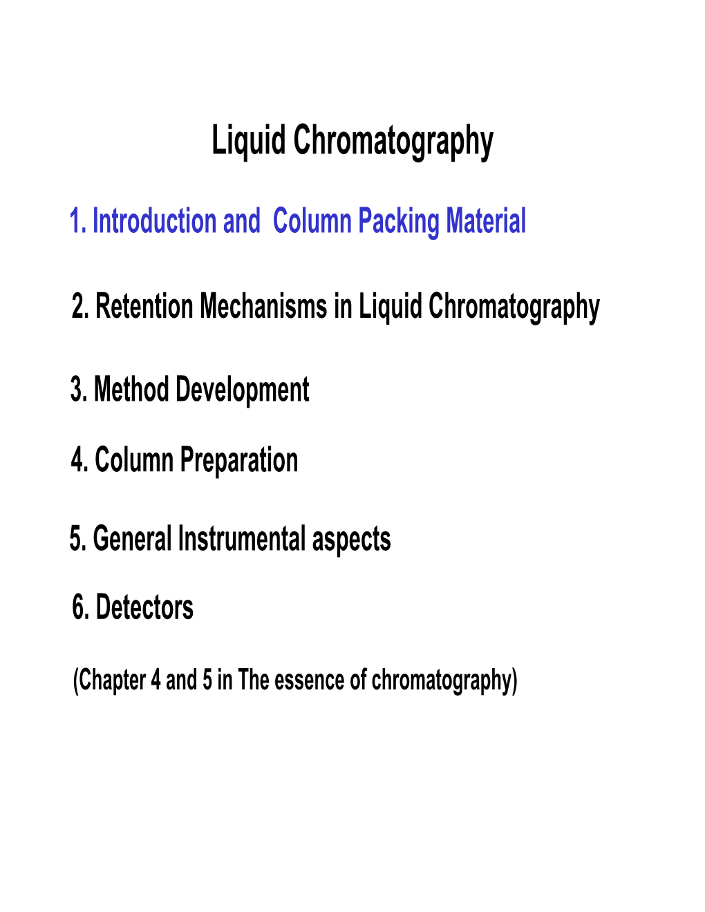 Liquid Chromatography