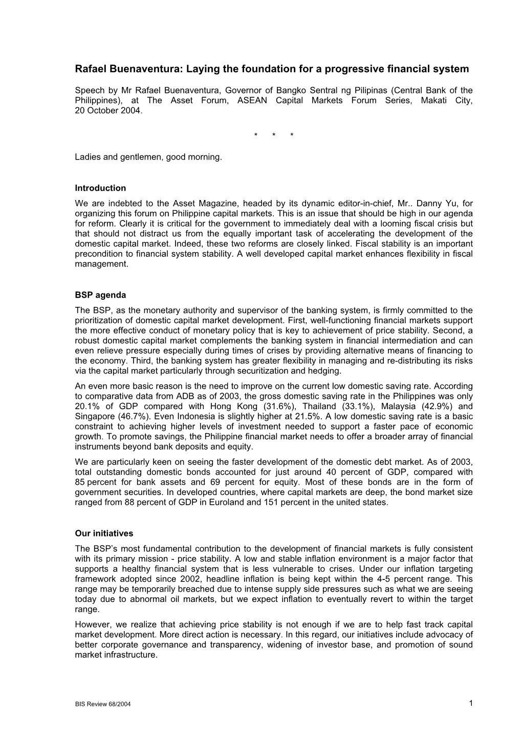 Rafael Buenaventura: Laying the Foundation for a Progressive Financial System