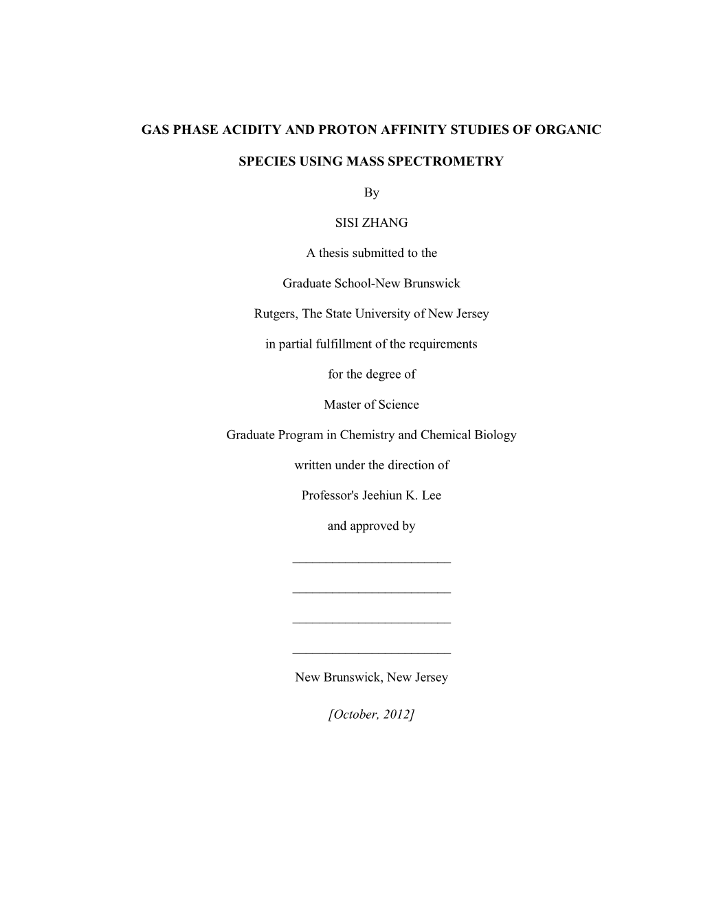 Gas Phase Acidity and Proton Affinity Studies of Organic