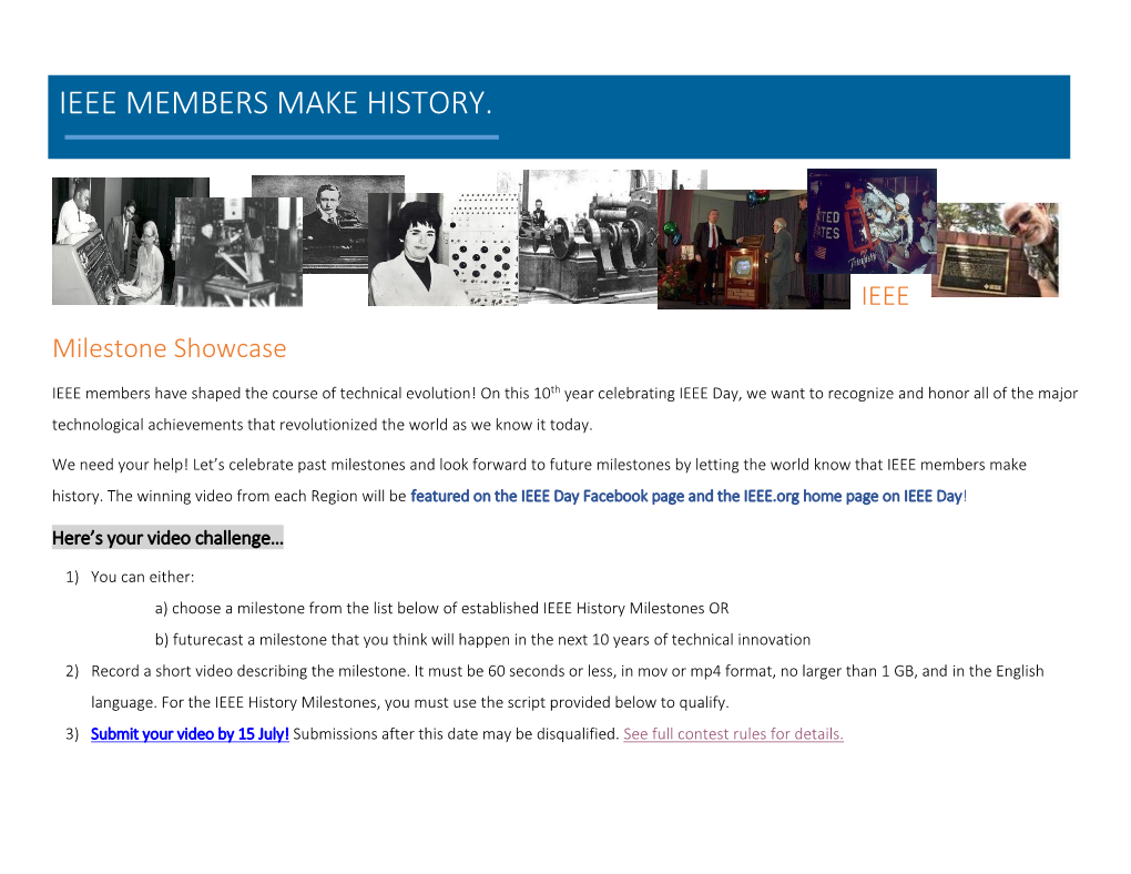 Ieee Members Make History