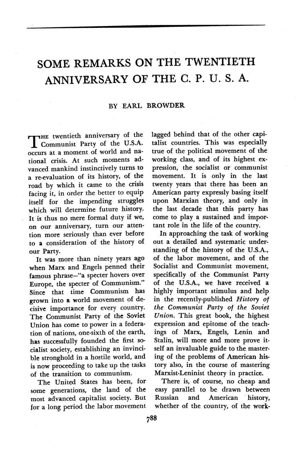 Some Remarks on the Twentieth Anniversary of the C