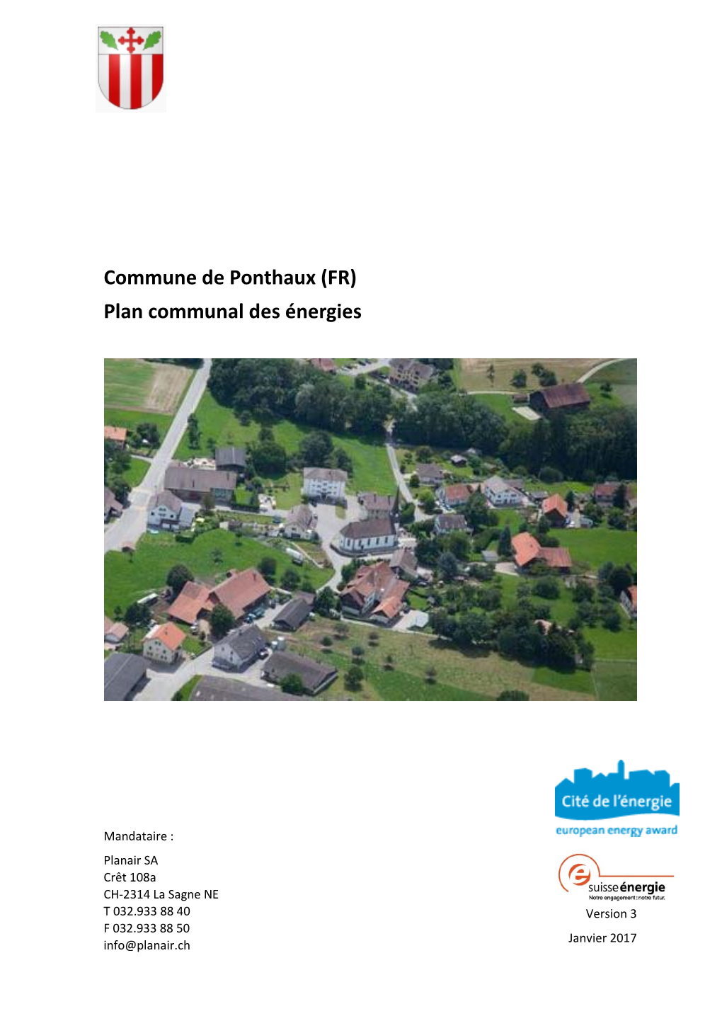 Commune De Ponthaux (FR) Plan Communal Des Énergies