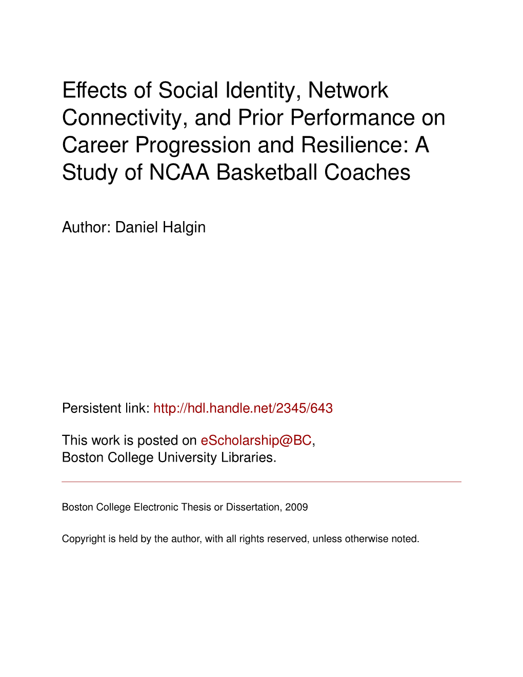A Study of NCAA Basketball Coaches